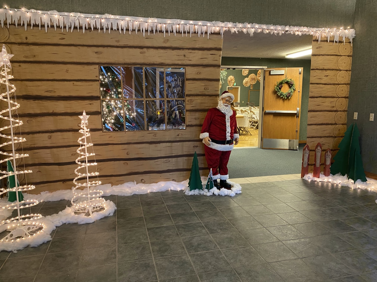 Christmas cabin entrance experience