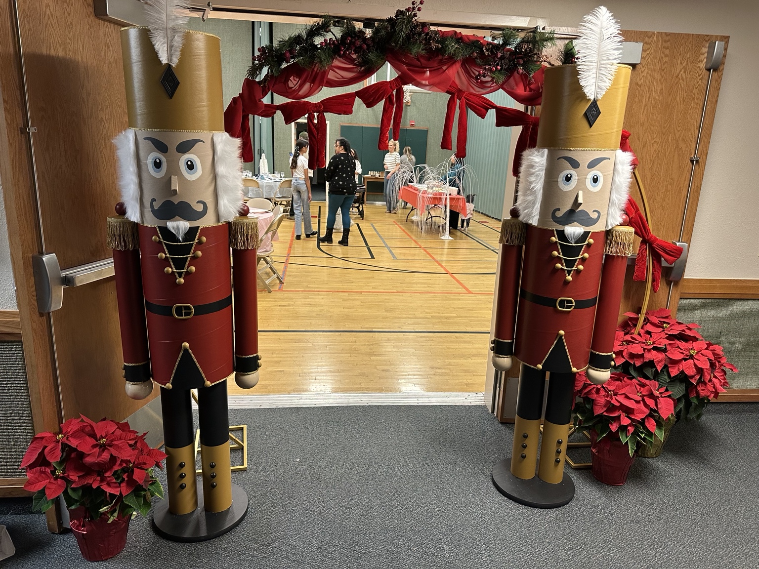 Nutcracker holiday entrance display