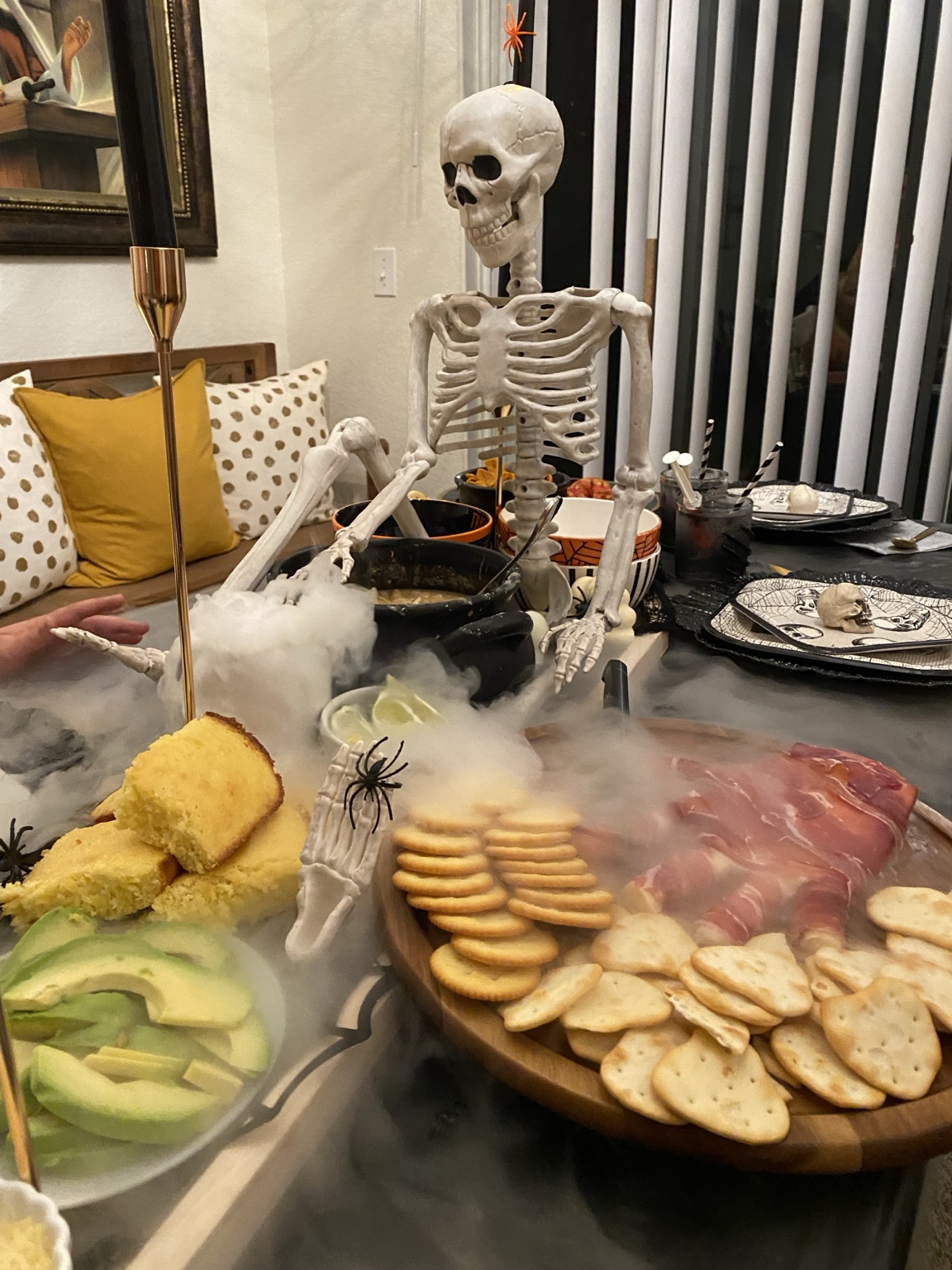 Halloween grazing table styling